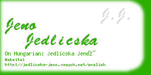 jeno jedlicska business card